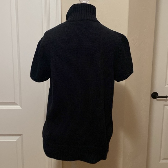 Ralph Lauren Toggle Button Knit Sweater Pullover Womens M Black Preppy old money - Picture 2 of 11